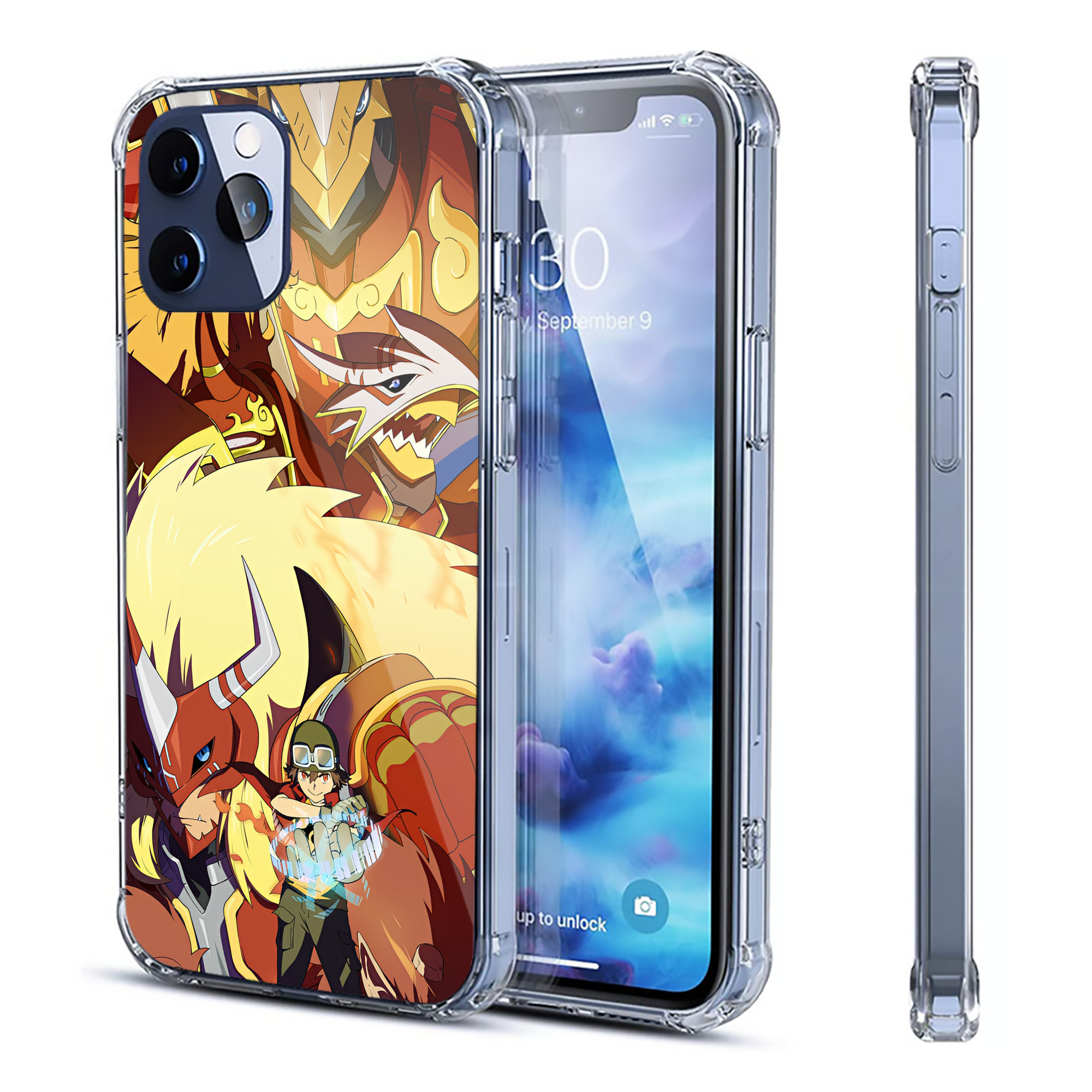 （画像用） Digimon デジタルモンスター/デジモン 【iPhone 12シリーズ対応】透明スマホケース（クリアソフトケース）